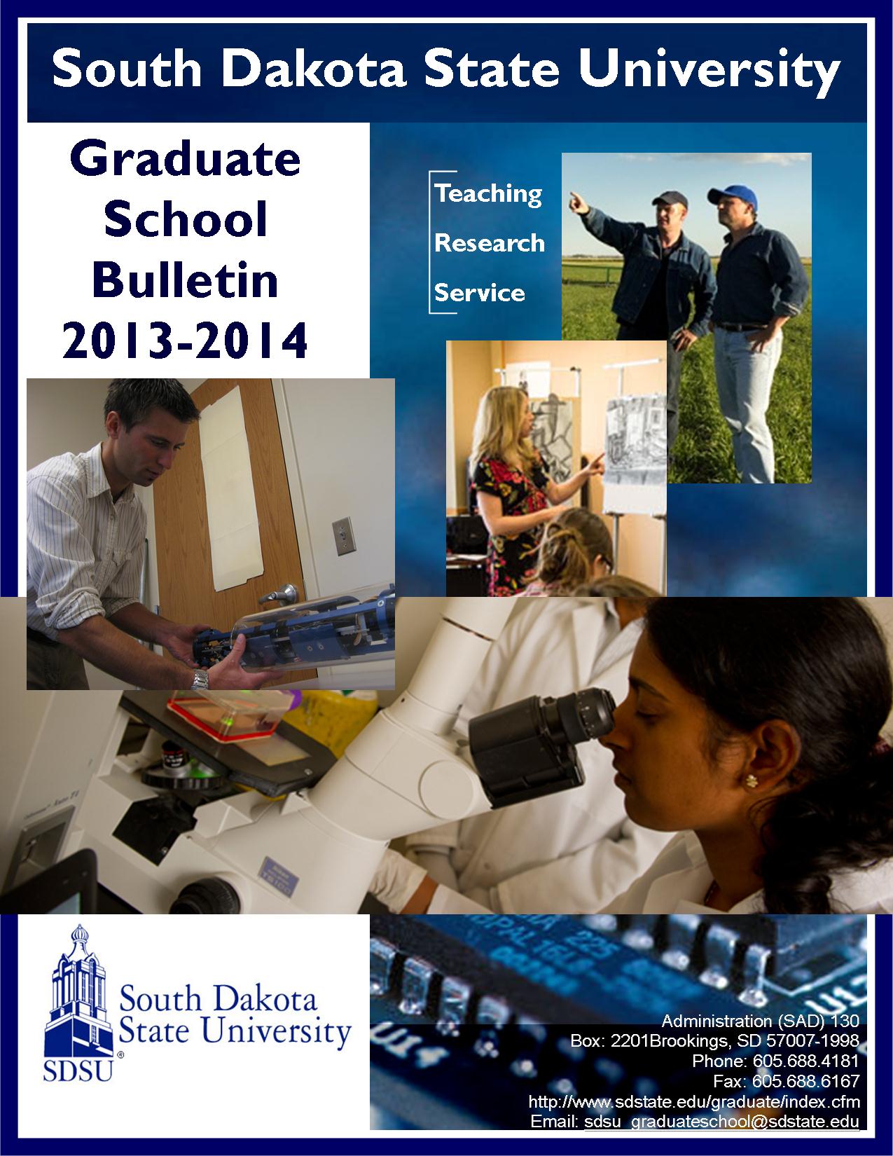 2013-2014 Graduate Catalog Cover